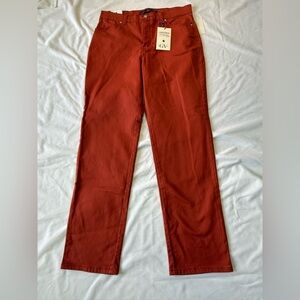 Gloria Vanderbilt Amanda Autumn Blaze Straight Leg Pant 10 Short NWT